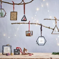 Nkuku Gifts Under £50 Tiny Kiko Triangular Decorations (Set Of 2)