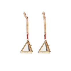 Nkuku Gifts Under £50 Tiny Kiko Triangular Decorations (Set Of 2)