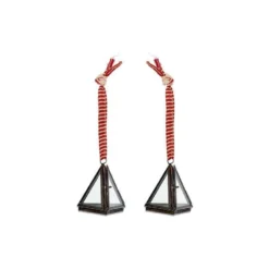 Nkuku Gifts Under £50 Tiny Kiko Triangular Decorations (Set Of 2)