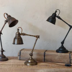 Nkuku Tubu Antique Brass Desk Lamp