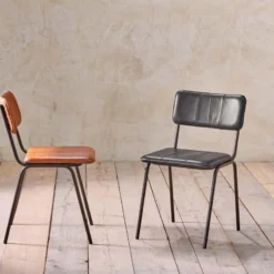 Nkuku Kitchen & Dining Room Ukari Dining Chair - Aged Black