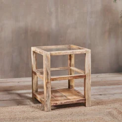 Nkuku Urmodi Wood Side Table Coffee & Side Tables