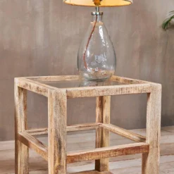 Nkuku Urmodi Wood Side Table Coffee & Side Tables