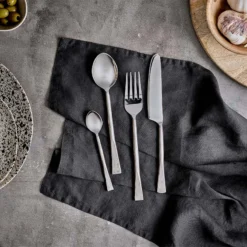 Nkuku Usa Cutlery Set - Brushed Silver (Set Of 16)