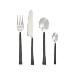 Nkuku Usa Cutlery Set - Black (Set Of 16) Tableware