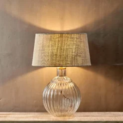 Nkuku Varanisi Wide Glass Lamp