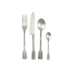 Nkuku Veeta Cutlery Set - Brushed Silver (Set Of 16) Tableware