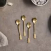 Nkuku Veeta Teaspoon Set - Brushed Gold (Set Of 4) Tableware