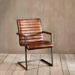 Nkuku Wamma Leather Desk Chair