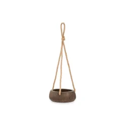 Nkuku Wampu Hanging Planter - Distressed Brown / Black Home Accessories 14 Nkuku Wampu Hanging Planter - Distressed Brown / Black Home Accessories