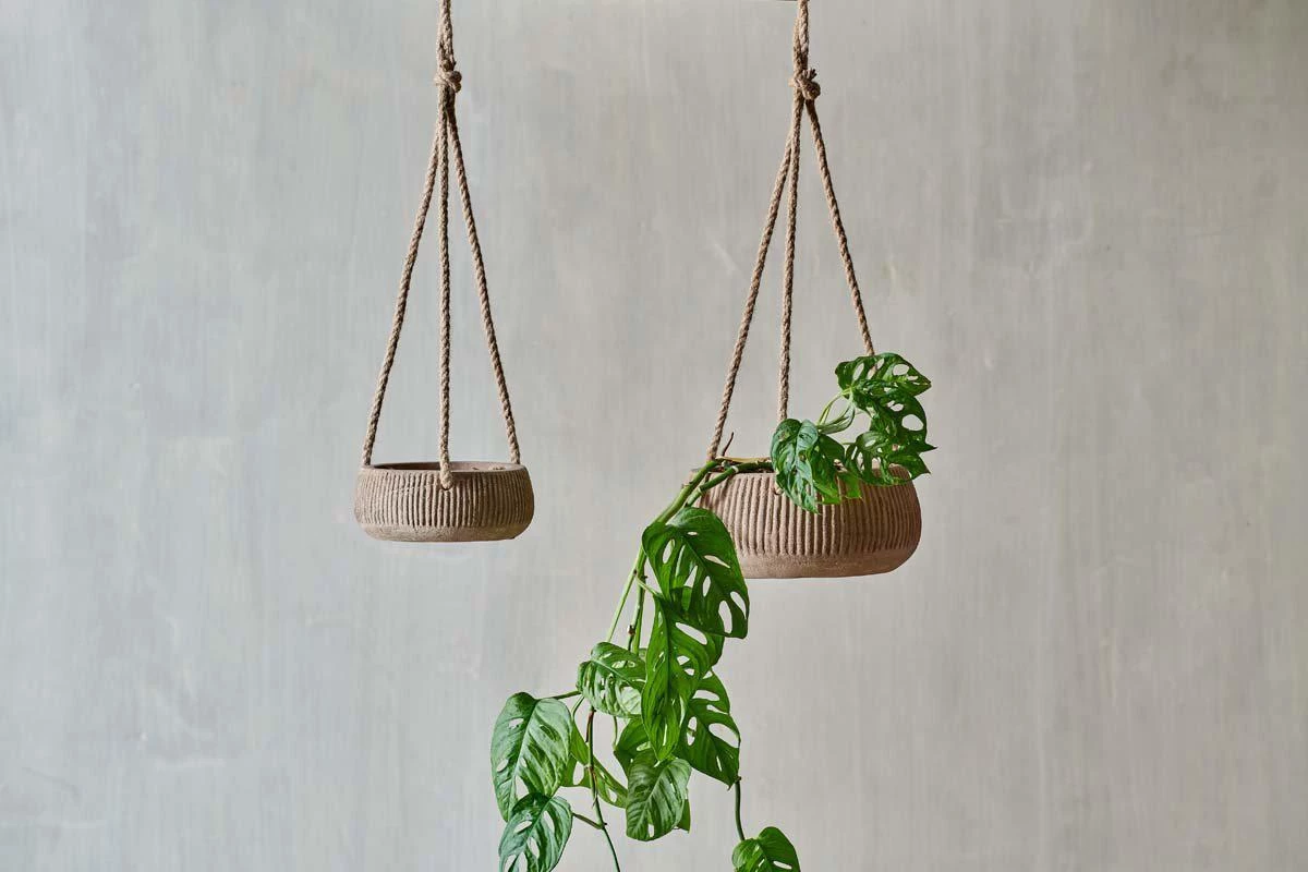Nkuku Home Accessories Wampu Hanging Planter - Distressed Terracotta 3 Nkuku Home Accessories Wampu Hanging Planter - Distressed Terracotta