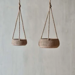 Nkuku Home Accessories Wampu Hanging Planter - Distressed Terracotta