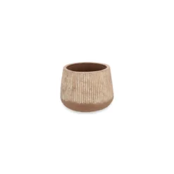 Nkuku Wampu Wide Planter - Distressed Terracotta Planters & Vases