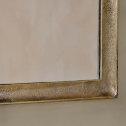 Nkuku Yadur Rectangular Mirror - Antique Brass - Large Home Accessories