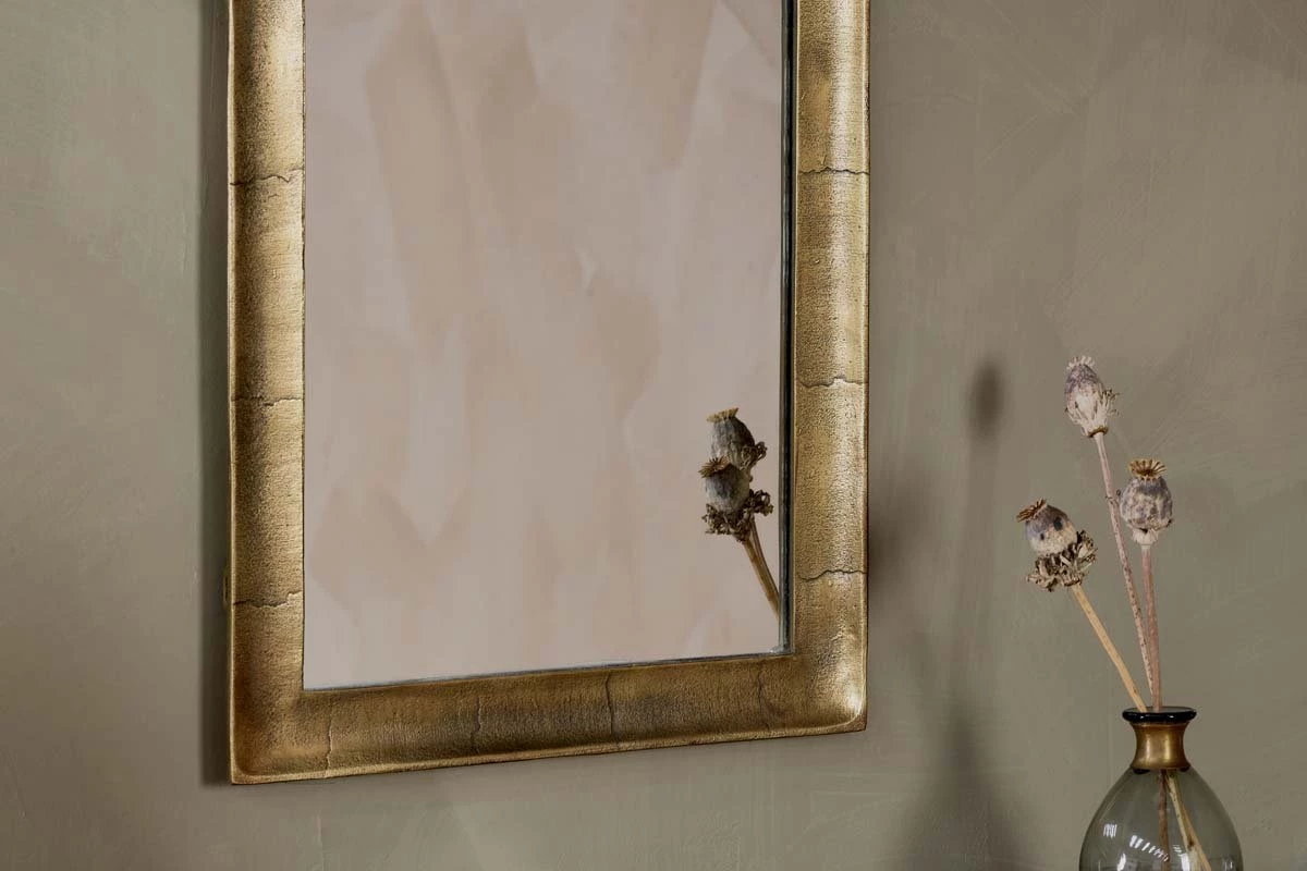Nkuku Yadur Rectangular Mirror - Antique Brass - Small Home Accessories 5 Nkuku Yadur Rectangular Mirror - Antique Brass - Small Home Accessories