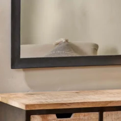 Nkuku Yadur Rectangular Mirror - Black - Large