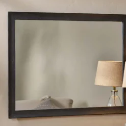 Nkuku Yadur Rectangular Mirror - Black - Large