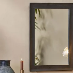 Nkuku Yadur Rectangular Mirror - Black - Small Home Accessories