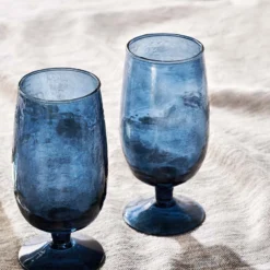 Nkuku New Arrivals Yala Glass - Indigo (Set Of 4)