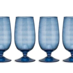 Nkuku New Arrivals Yala Glass - Indigo (Set Of 4)