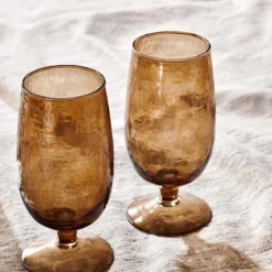 Nkuku Yala Glass - Smoke Brown (Set Of 4)