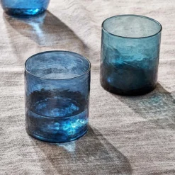 Nkuku Yala Hammered Tumbler - Indigo (Set Of 4)