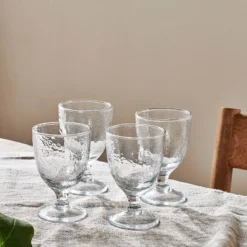 Nkuku Tableware Yala Hammered Wine Glass (Set Of 4)