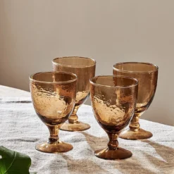Nkuku Yala Wine Glass - Smoke Brown (Set Of 4)