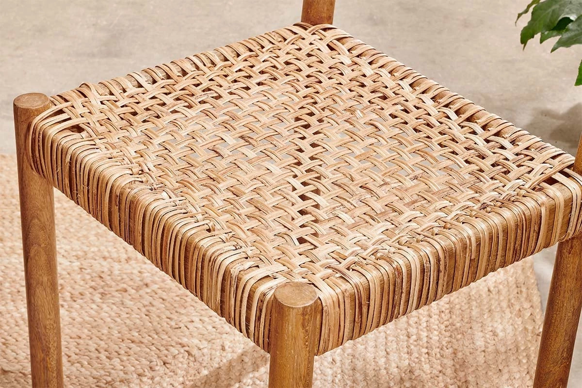 Nkuku New Arrivals Yana Mango Wood & Wicker Woven Chair 6 Nkuku New Arrivals Yana Mango Wood & Wicker Woven Chair