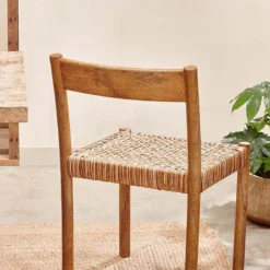 Nkuku New Arrivals Yana Mango Wood & Wicker Woven Chair 11 Nkuku New Arrivals Yana Mango Wood & Wicker Woven Chair