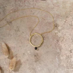 Nkuku Zana Onyx Drop Necklace Eco-Friendly Gifts