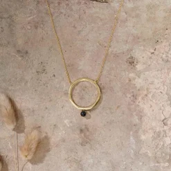 Nkuku Zana Onyx Drop Necklace Eco-Friendly Gifts