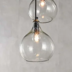 Nkuku Hallway & Bootroom Ziva Glass Cluster Pendant - Clear