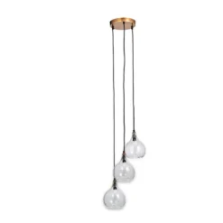 Nkuku Hallway & Bootroom Ziva Glass Cluster Pendant - Clear