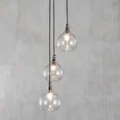 Nkuku Hallway & Bootroom Ziva Glass Cluster Pendant - Clear