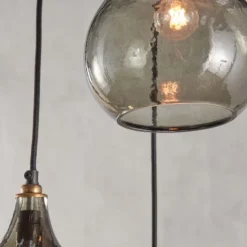 Nkuku Ziva Glass Cluster Pendant - Green Smoke Hallway & Bootroom